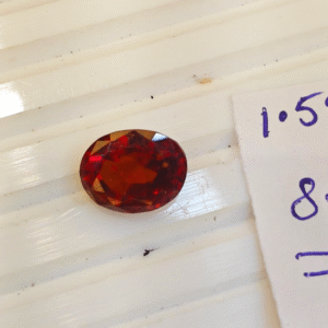 Certified Hessonite Gomed Stone - 1.54g & 8.47 Ratti