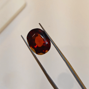 Natural Certified Hessonite Gomed Stone – 1.68g & 9.24 Ratti