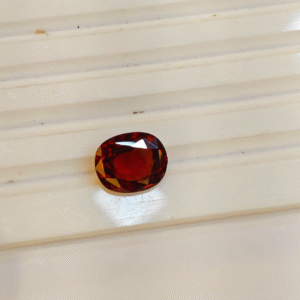 Natural Certified Hessonite Gomed Stone – 1.53g & 8.41 Ratti