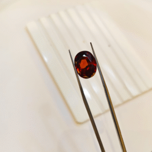 Natural Certified Hessonite Gomed Stone – 1.68g & 9.24 Ratti