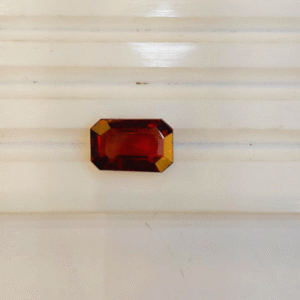 Natural Certified Hessonite Gomed Stone – 1.72g & 9.46 Ratti