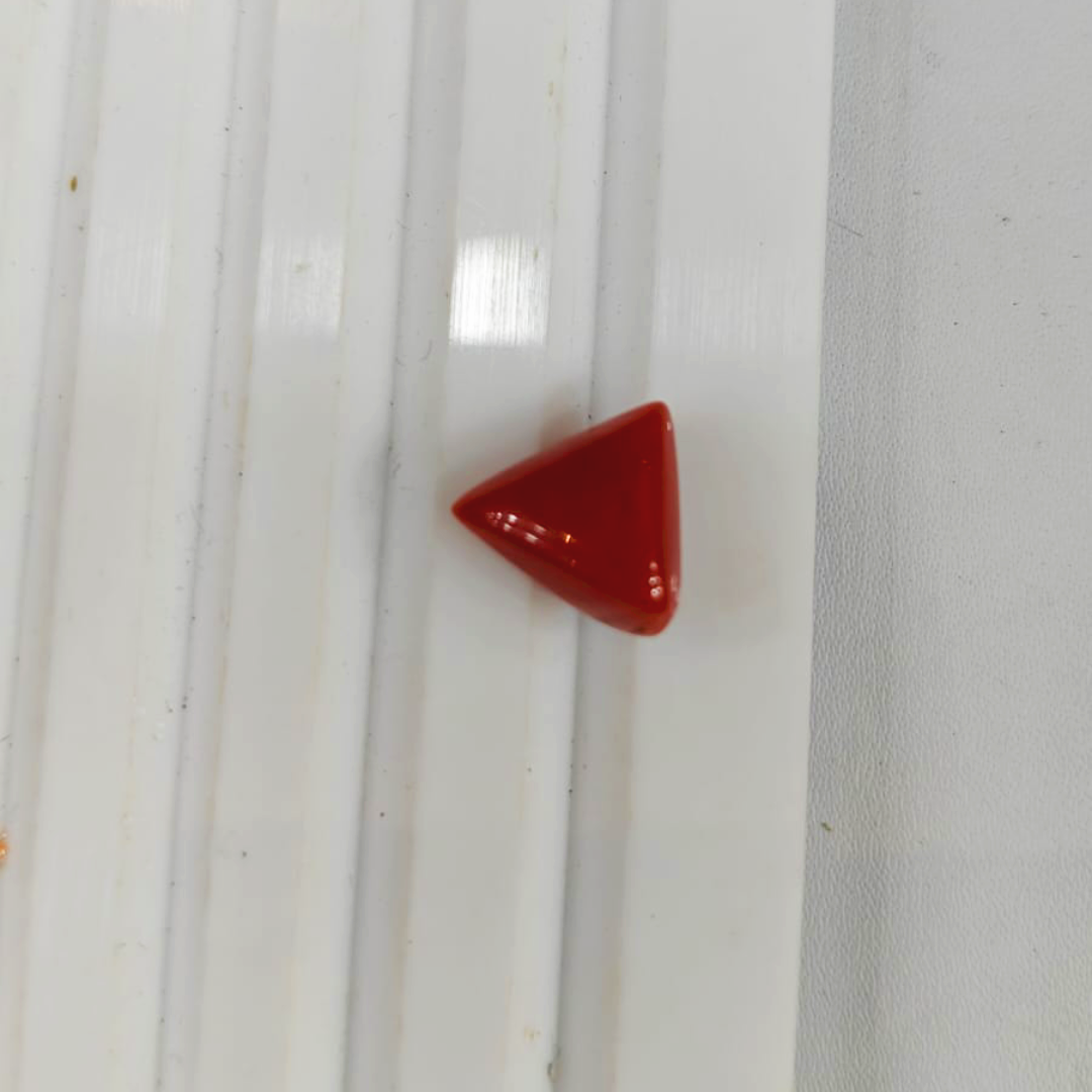 Certified Natural Red Coral Stone - 0.98g & 5.39 Ratti