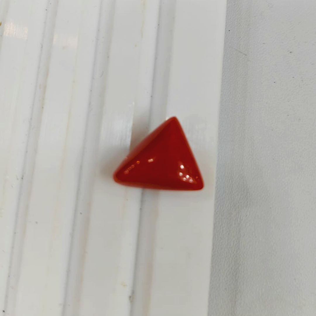 Natural Certified Red Coral Stone - 1.14g & 6.27 Ratti
